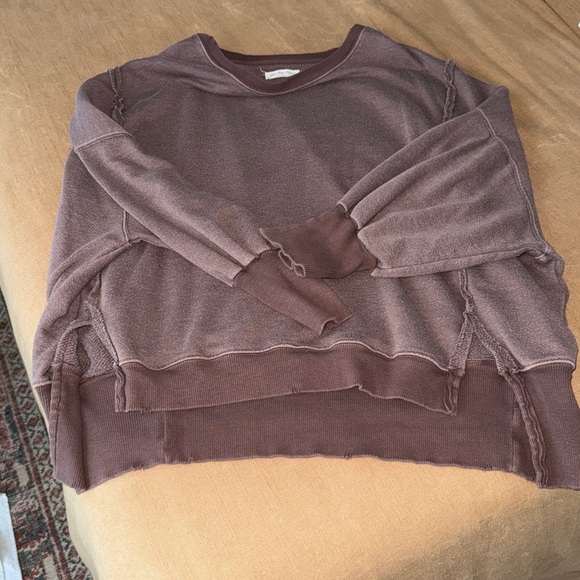 Free People We the Free | Camden Sweatshirt | Chocolate Love - Picture 7 of 7